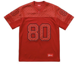 Picture of Supreme Monogram Football Jersey Red Sz. Large *In Hand*