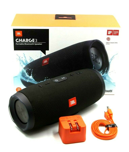 Picture of JBL Charge 3 JBLCHARGE3BLKAM Portable Waterproof Speaker System - Black