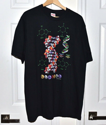 Picture of NEW SUPREME FW17 DNA TEE BLACK LARGE T-SHIRT