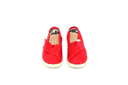 Picture of Tiny Toms Baby/Toddler Shoes- Unisex Boy Girl- red Slip On Casual Size 7