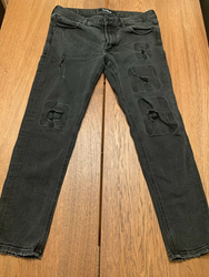 Picture of Express Jeans Skinny Black Distressed Men's Jeans Stretch+ Size 34x30