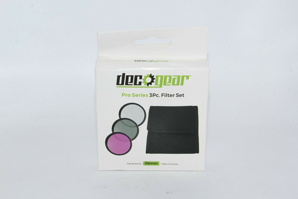 Picture of Decogear Pro Series 3 Pc Filter Set 58mm UV / CPL / FLD