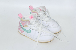 Picture of Nike Air Jordan 1 Mid SE (TD) Size 8C TODDLER Shoes "Ice Cream" Paint Drip