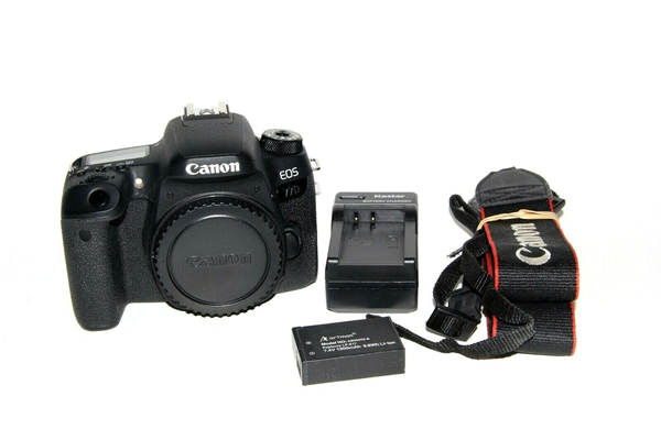 Picture of Canon EOS 77D 24.2 MP Digital SLR Camera - Black (Body Only)